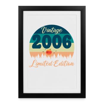 20th Anniversary 20 Years 2006 Retro Vintage Gift - Framed poster (27 × 37 cm) - black - Front