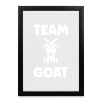 Team Goat Black Goat Mascot - Framed poster (27 × 37 cm) - black - Front