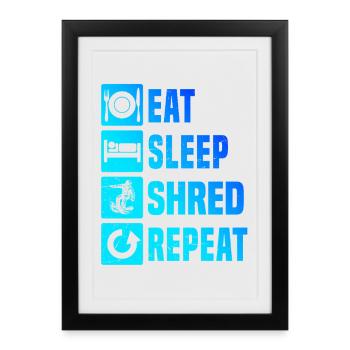 Compact snowboard design for snowboard - Framed poster (27 × 37 cm) - black - Front