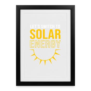 Solar Photovoltaic Solar Cell Renewable Energy - Framed poster (27 × 37 cm) - black - Front