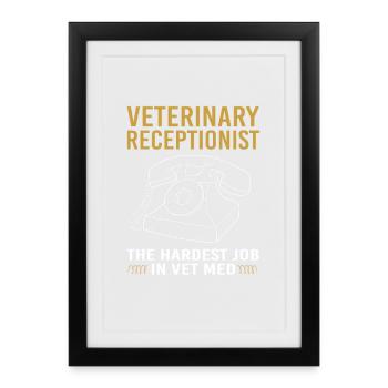 Veterinarian, Secretary, Veterinarian, Receptionist - Framed poster (27 × 37 cm) - black - Front