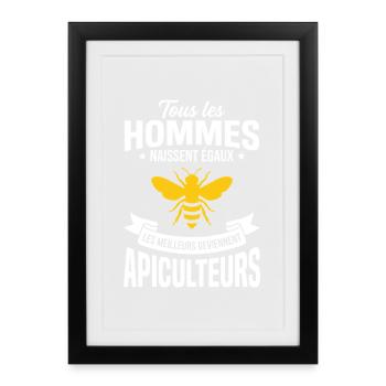 Idée Drôle De Cadeau Apicole Pour Un Apiculteur - Affiche encadrée (27 × 37 cm) - noir - Devant