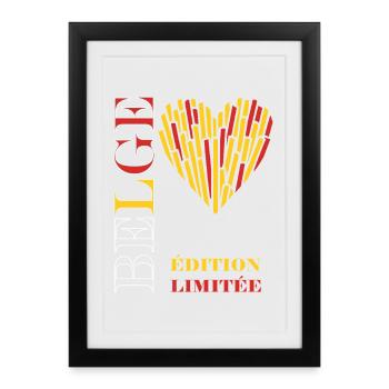 Coeur Frites Edition Limitée - Affiche encadrée (27 × 37 cm) - noir - Devant