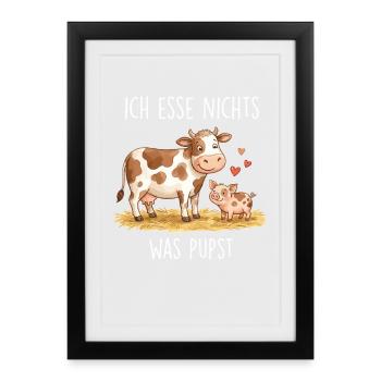 Ich_esse_nixIch don't eat anything that farts - Framed poster (27 × 37 cm) - black - Front