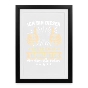 Team Leader Sayings - Framed poster (27 × 37 cm) - black - Front