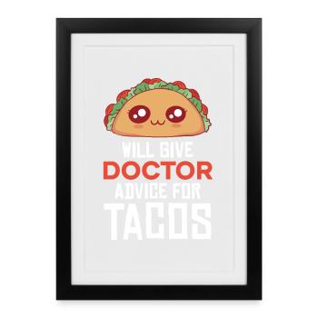 Taco Doctor : Conseils avec Spice - Affiche encadrée (27 × 37 cm) - noir - Devant