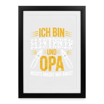 I'm an electrician and grandpa - Framed poster (27 × 37 cm) - black - Front