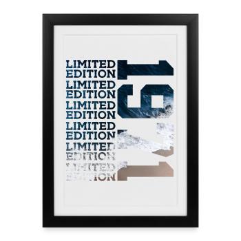 ÉDITION LIMITÉE 1971 55 ANS 55E ANNIVERSAIRE - Affiche encadrée (27 × 37 cm) - noir - Devant