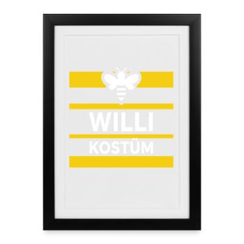 Bee Costume Willi Bee Costume Couple Costume Bees - Affiche encadrée (27 × 37 cm) - noir - Devant