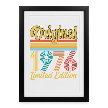 50 Year Anniversary 1976 Original Vintage Gift - Framed poster (27 × 37 cm) - black - Front