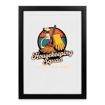 Funny Cleaning Design - Framed poster (27 × 37 cm) - black - Front