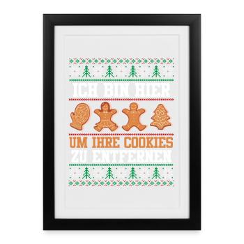 I'M HERE TO REMOVE COOKIES - Framed poster (27 × 37 cm) - black - Front