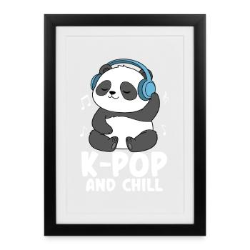 K Pop And Chill - Affiche encadrée (27 × 37 cm) - noir - Devant