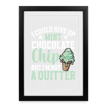 Mint Chocolate Chip Scoop Cream Flavor Mint - Framed poster (27 × 37 cm) - black - Front