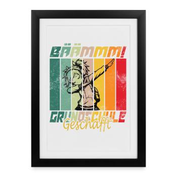 Primary School Graduation Primary School Completed - Framed poster (27 × 37 cm) - black - Front