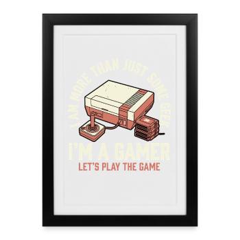 I'm a Gamer – Retro Gaming Console Design - Framed poster (27 × 37 cm) - black - Front