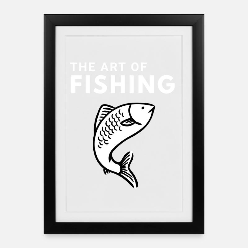 Die Kunst des Angelns - Gerahmtes Poster (27 × 37 cm) - Schwarz