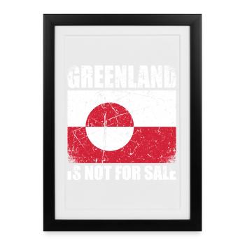 Greenland Is Not For Sale - Framed poster (27 × 37 cm) - black - Front