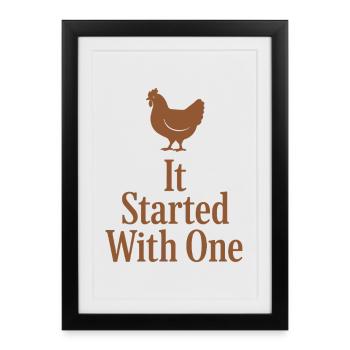 Chicken mathematics too many chickens in the - Framed poster (27 × 37 cm) - black - Front