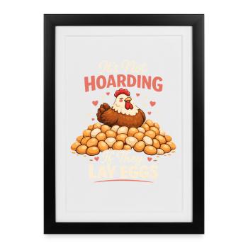 Chicken mathematics too many chickens in the - Framed poster (27 × 37 cm) - black - Front