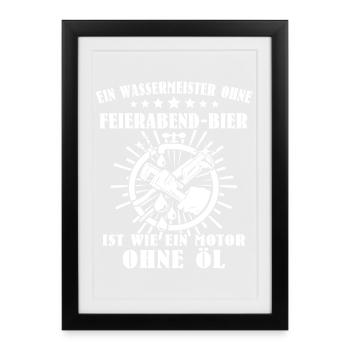 Maître Technicien en Approvisionnement en Eau - Affiche encadrée (27 × 37 cm) - noir - Devant