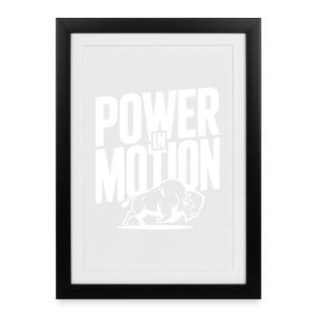 Puissance en mouvement - Affiche encadrée (27 × 37 cm) - noir - Devant