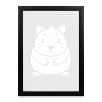 wombat - Framed poster (27 × 37 cm) - black - Front
