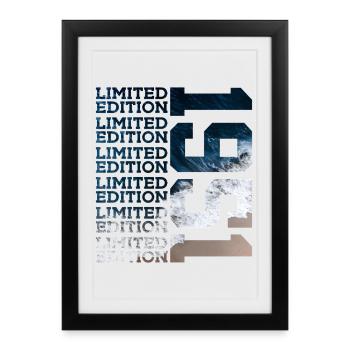 ÉDITION LIMITÉE 1951 75 ANS 75E ANNIVERSAIRE - Affiche encadrée (27 × 37 cm) - noir - Devant