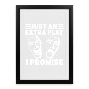 Théâtre Juste un acteur en supplément Théâtre musical - Affiche encadrée (27 × 37 cm) - noir - Devant