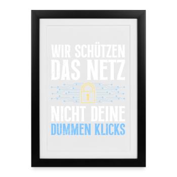Computer Science WE PROTECT THE WEB, NOT YOURS - Framed poster (27 × 37 cm) - black - Front