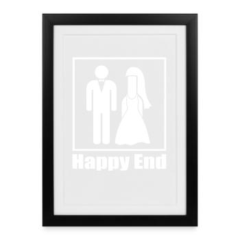 Le véritable mariage à fin heureuse - Affiche encadrée (27 × 37 cm) - noir - Devant