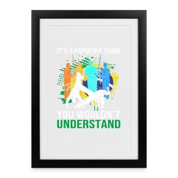 Capoeira - Framed poster (27 × 37 cm) - black - Front