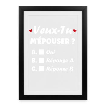 Do you want to marry me? Choice in Love - Framed poster (27 × 37 cm) - black - Front