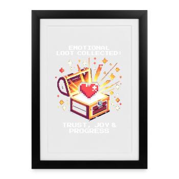 Emotional Loot | Progress in Social Work - Framed poster (27 × 37 cm) - black - Front