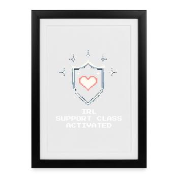 Support Class IRL | Social Work Strength - Framed poster (27 × 37 cm) - black - Front