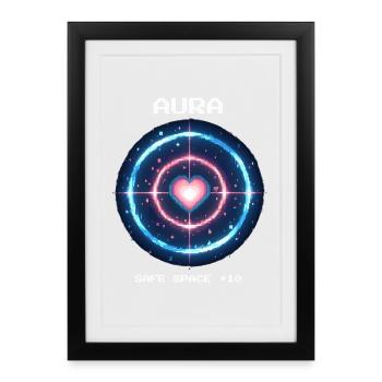 Safe Space Aura | Social Work Empathy - Framed poster (27 × 37 cm) - black - Front