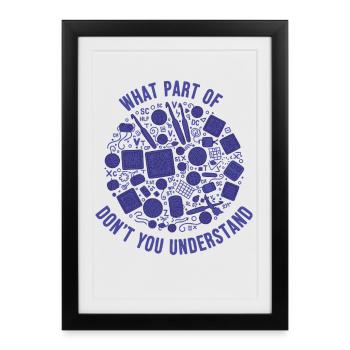 Funny Crochet What Part of don't You Understand - Framed poster (27 × 37 cm) - black - Front