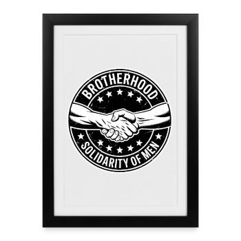 Brotherhood Solidarity of Men - Framed poster (27 × 37 cm) - black - Front