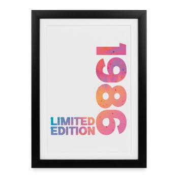 1986 40th Anniversary Birthday Gift - Framed poster (27 × 37 cm) - black - Front
