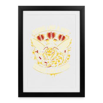 Sting like a bee | Ally Pally Darts Pro - Framed poster (27 × 37 cm) - black - Front