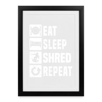 Clear snowboard message - Framed poster (27 × 37 cm) - black - Front