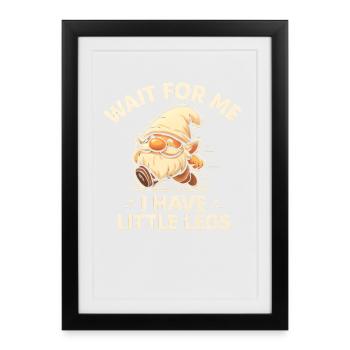 Nain nain dit un mème humoristique drôle, drôle, drôle - Affiche encadrée (27 × 37 cm) - noir - Devant