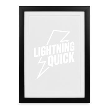 Lightning Quick - Framed poster (27 × 37 cm) - black - Front