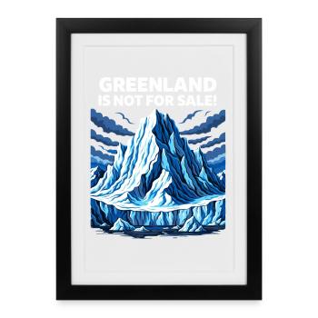 Le Groenland n’est pas à vendre - Affiche encadrée (27 × 37 cm) - noir - Devant