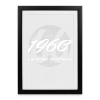 66th Birthday 1960 Gift for Men and Women - Framed poster (27 × 37 cm) - black - Front