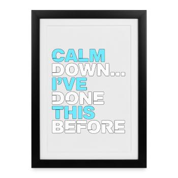 Nurse Practitioner Calm Down I've Registered Nurse - Gerahmtes Poster (27 × 37 cm) - Schwarz - Vorne