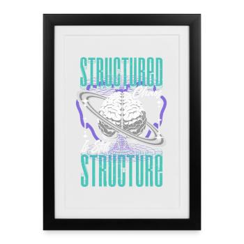 Neurodivergent Neurodiversity Structured Chaos - Framed poster (27 × 37 cm) - black - Front