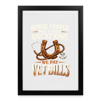 Horse People Equestrian Identity Barn - Framed poster (27 × 37 cm) - black - Front