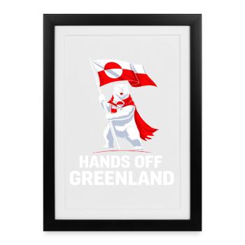 Greenland hands out of contact - Framed poster (27 × 37 cm) - black - Front