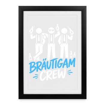 T-shirt de fête de garçon Hommes Grondement de fête de garçon - Affiche encadrée (27 × 37 cm) - noir - Devant